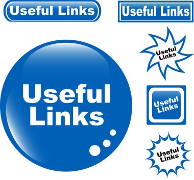 Useful Links button web glossy icon