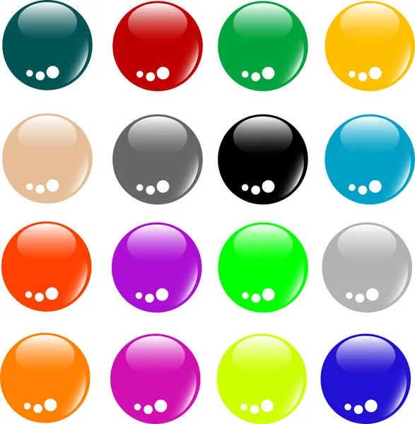Boş renkli web düğmesi koleksiyonu — Stok Vektör