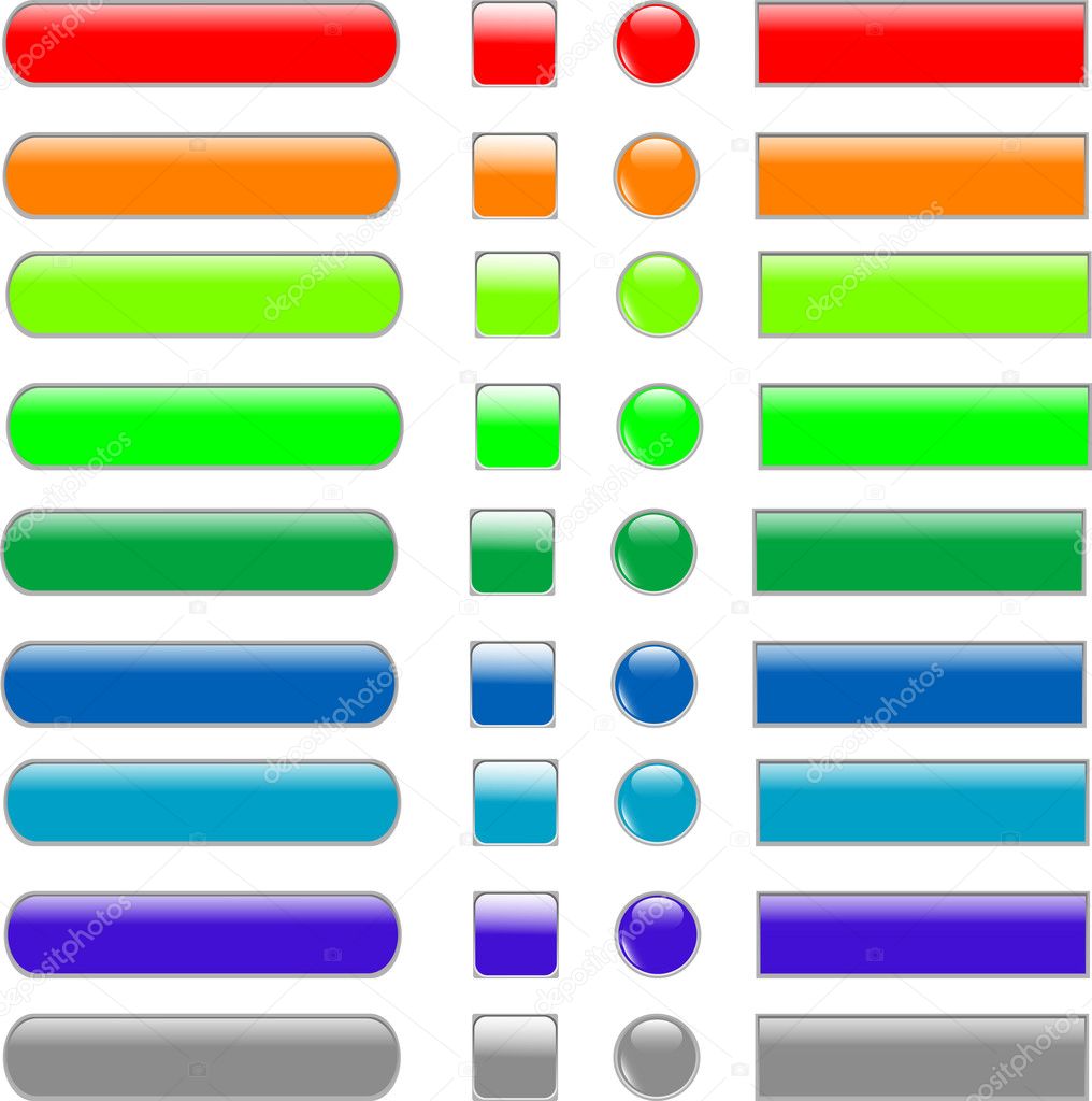 Set colored empty web button