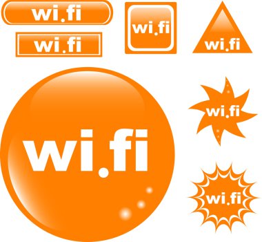 knop voor Wi-fi instellen glanzende pictogram