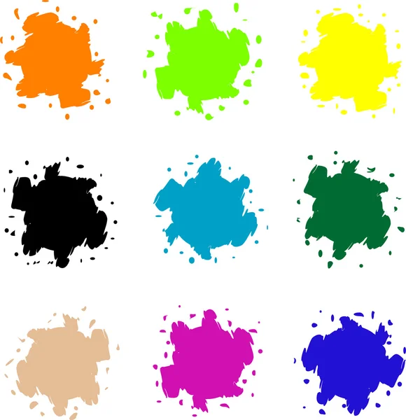 Set of colored blots — Stock Vector