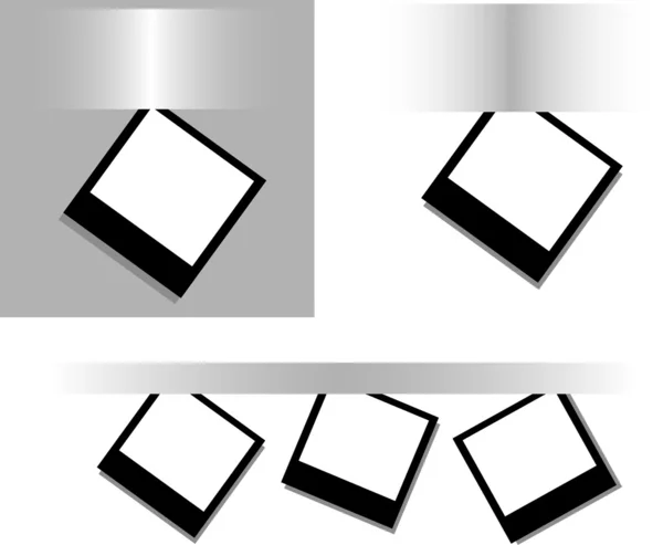 Fotografie na šedém povrchu — Stockový vektor