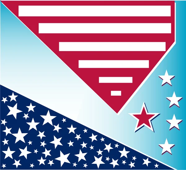 Ons Amerikaanse vlag thema kaart of achtergrond — Stockvector