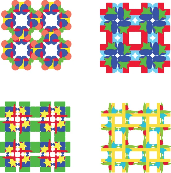 Векторний набір барвистих безшовних візерунків — стоковий вектор