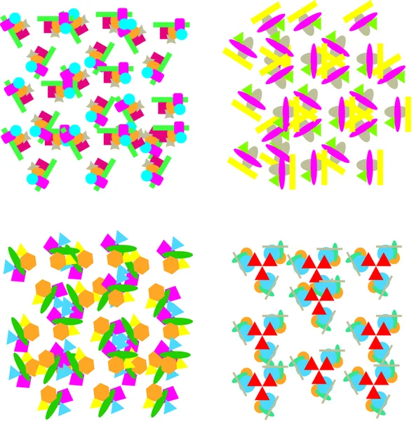 Conjunto de padrões geométricos repetidos — Vetor de Stock