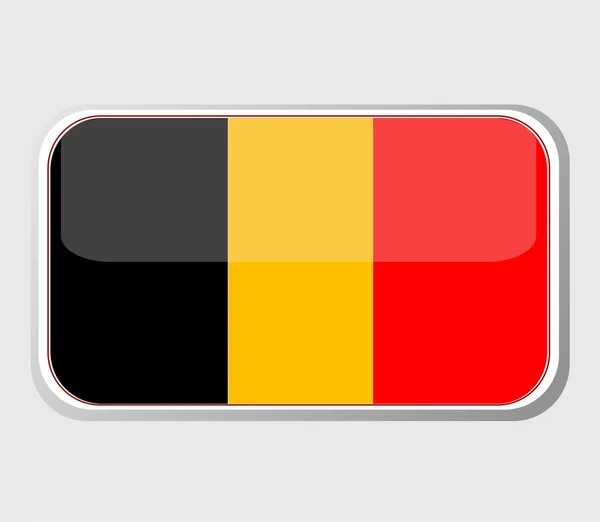 Bandera de Bélgica en la forma. vector — Archivo Imágenes Vectoriales