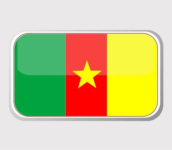 Kamerun bayrağı formunda. vektör — Stok Vektör