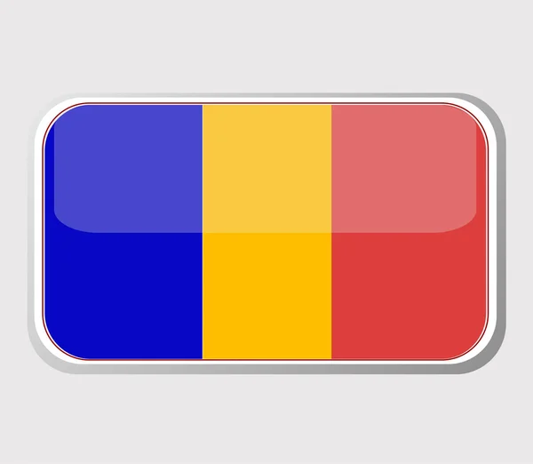 Flaga Czadu w formie. wektor — Wektor stockowy