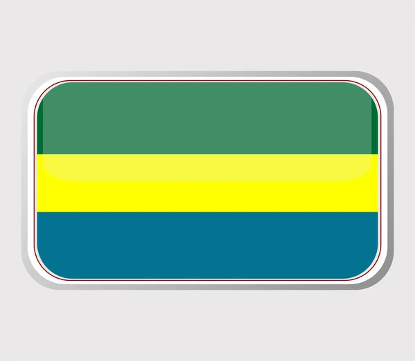 Флаг габона в форме. вектор — стоковый вектор