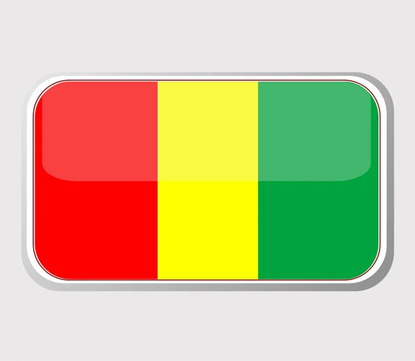 Flag of guinea in the form. vector — Stock Vector