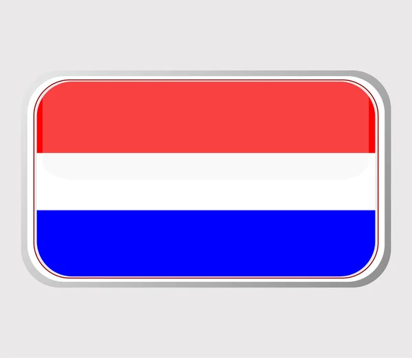 Form içinde Hollanda bayrağı. vektör — Stok Vektör