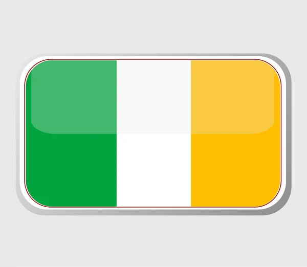 在窗体中的爱尔兰旗子。矢量 — 图库矢量图片