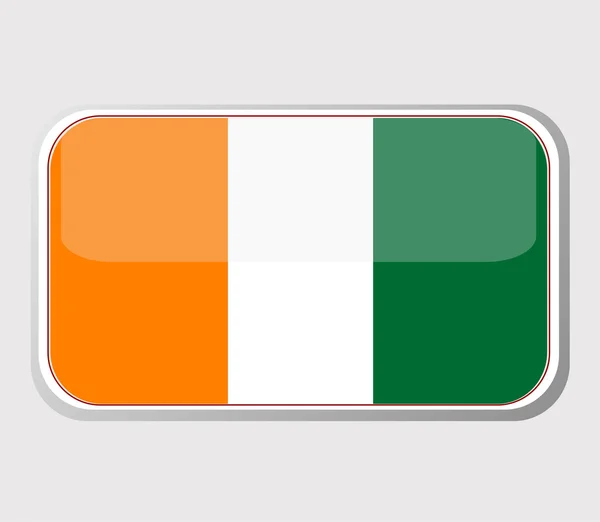 Vlajka Pobřeží slonoviny v podobě. vektor — Stockový vektor