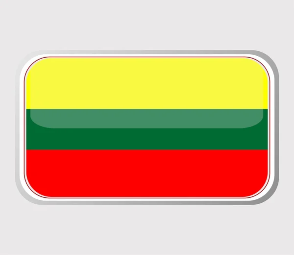 Flag of lithuania in the form. vector — Stock Vector