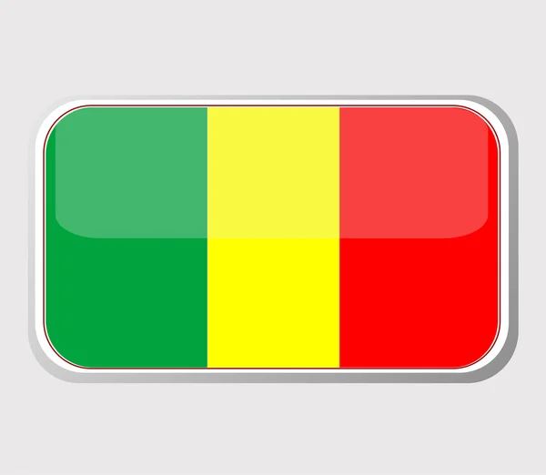 Σημαία του Μάλι με τη μορφή. διάνυσμα — Διανυσματικό Αρχείο