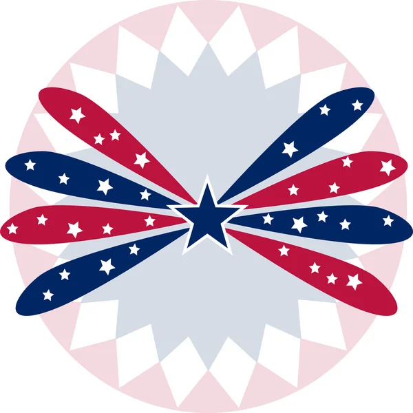 Imagen de un fondo de bandera estrella patriótica — Vector de stock
