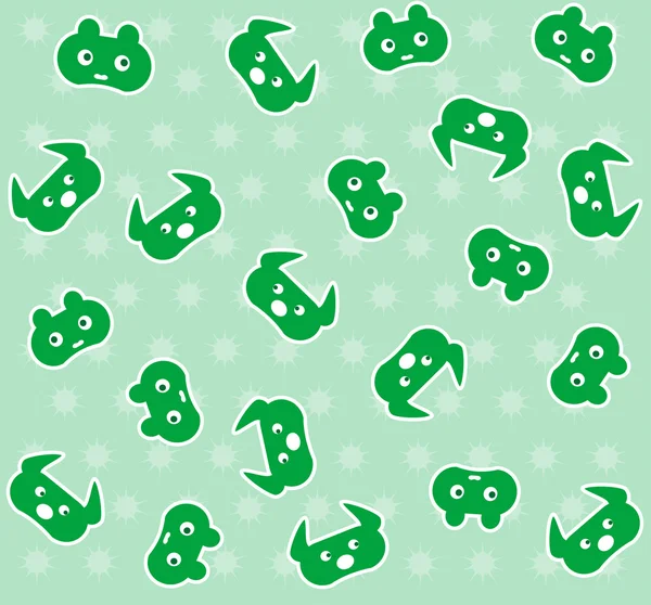 Gröna tecknade djur Björn bakgrund — Stock vektor