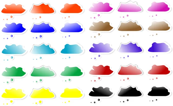 Conjunto de burbujas de nubes de voz — Archivo Imágenes Vectoriales