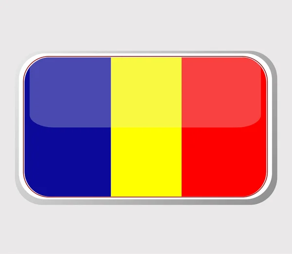 Bandeira da Romênia na forma. vetor — Vetor de Stock