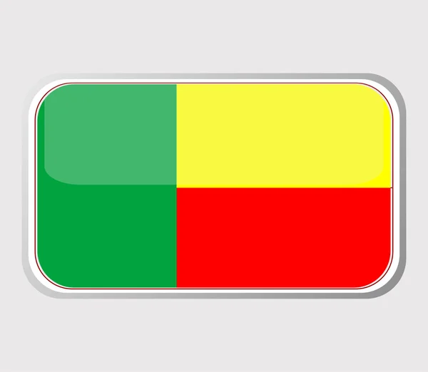 Bandera de guinea en la forma. vector — Archivo Imágenes Vectoriales