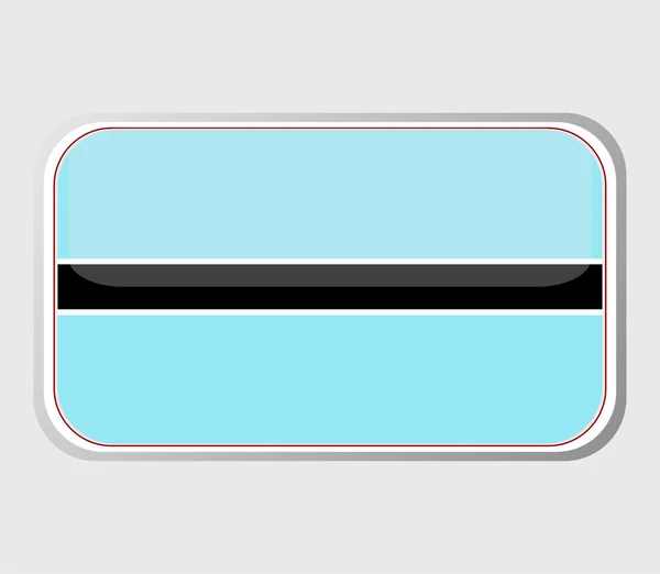 Drapeau du Botswana sous la forme. vecteur — Image vectorielle