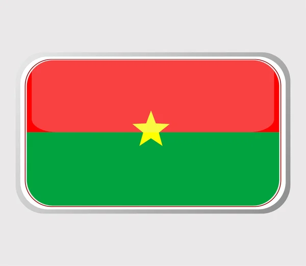 Burkina Fasos flagga i formuläret. vektor — Stock vektor