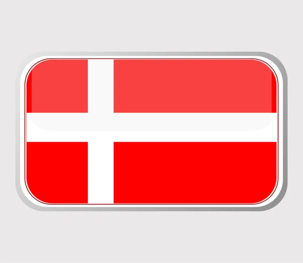 Flagga Danmark i formuläret. vektor — Stock vektor