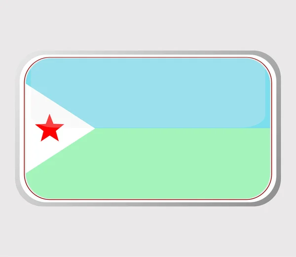 Flag of djibouti in the form . vector — Stock Vector