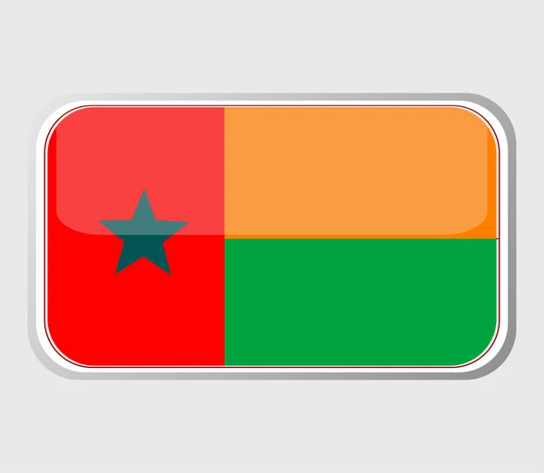 Flag of guinea bissau in the form. vector — Stock Vector