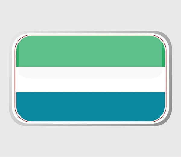 Bandera de Sierra Leona en forma. vector — Archivo Imágenes Vectoriales