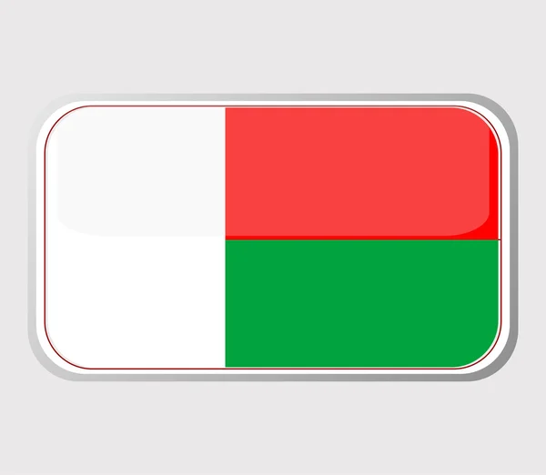 Vlag van Madagaskar in het formulier. vector — Stockvector