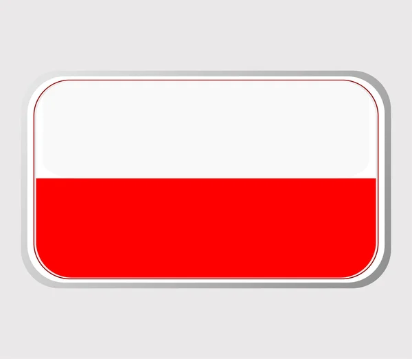 Flag of poland in the form. vector — Stock Vector