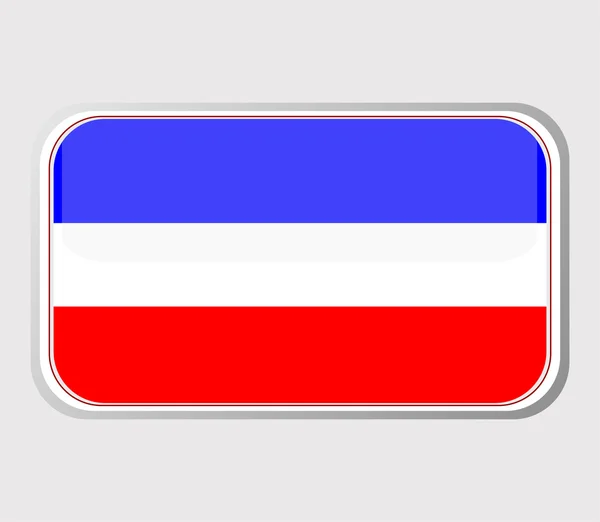 Flag of serbia montenegro in the form. vector — Stock Vector