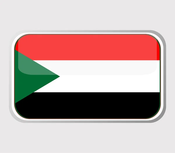 在窗体中的苏丹旗子。矢量 — 图库矢量图片
