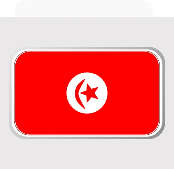 Vlag van Tunesië in de vorm. vector — Stockvector