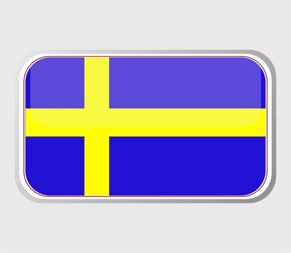Flag of sweden in the form. vector — Stock Vector