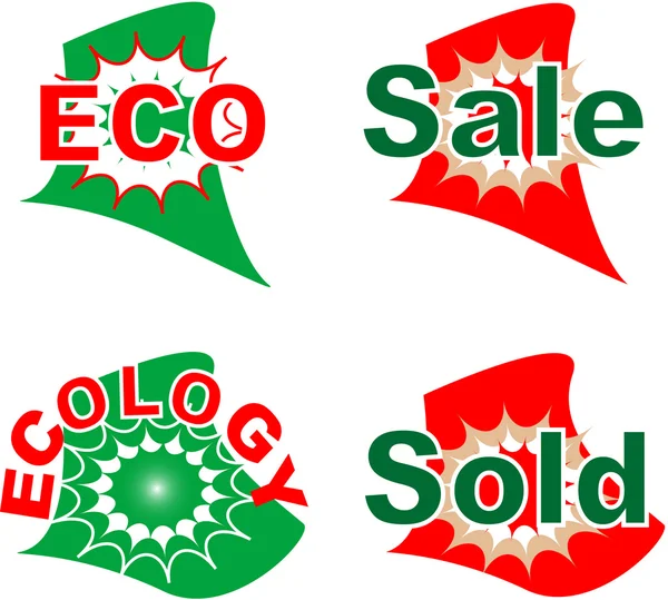 Label eco and sale set — Stock Vector