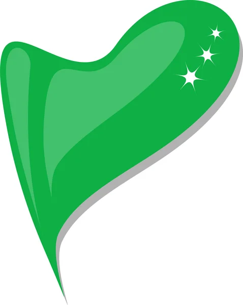 Libanon v srdci. ikona Libanonu státní vlajky. vektor — Stockový vektor