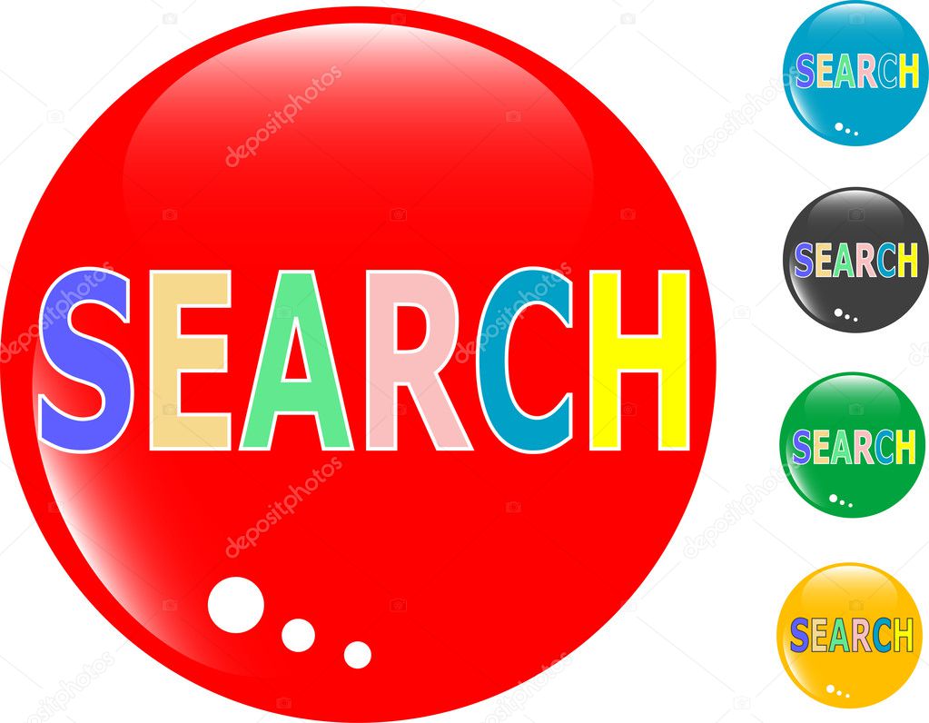 Search glass button icon