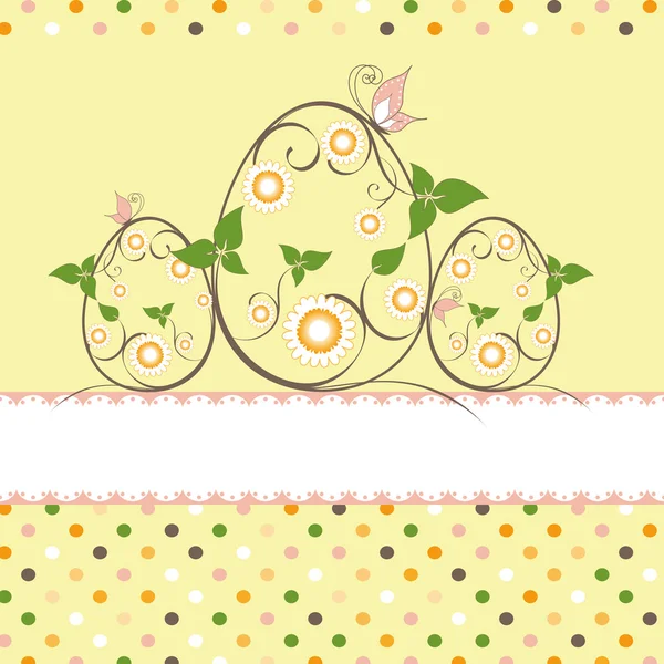 Carte de voeux de Pâques — Image vectorielle