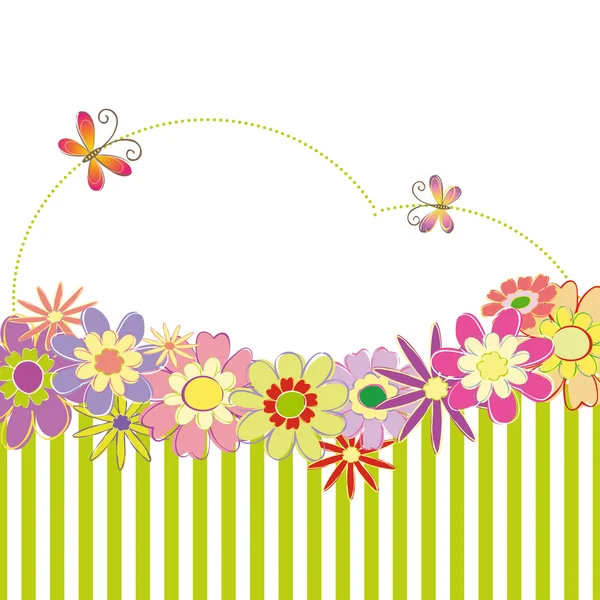 Cartão de saudação abstrato da flor da primavera — Vetor de Stock