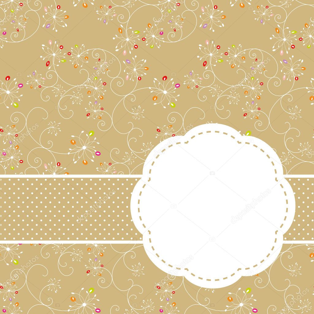 Springtime colorful floral seamless pattern greeting card