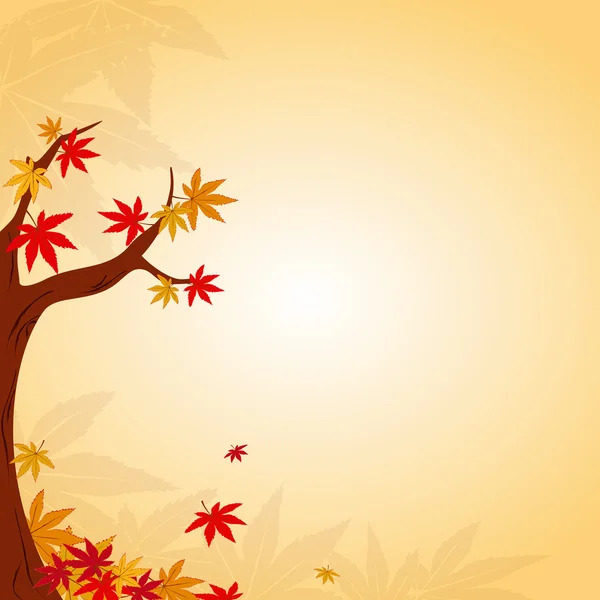 Abstraktní podzimní listí pozadí — Stockový vektor