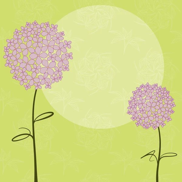 Abstrait printemps pourpre Hortensia fleur — Image vectorielle