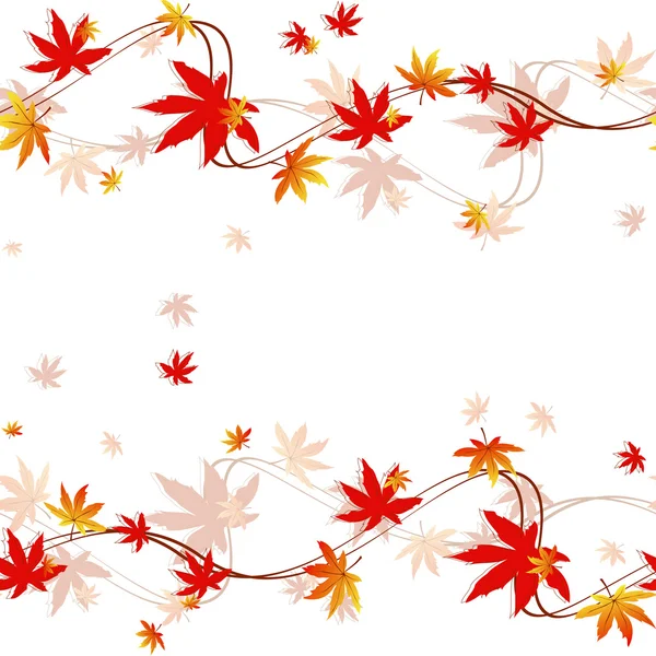 Feuilles d'automne colorées motif sans couture — Image vectorielle