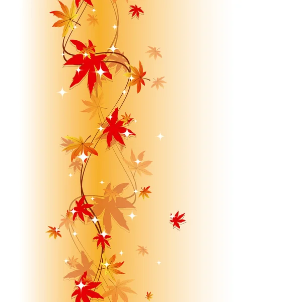 Colorful autumn leaves seamless pattern — Stock Vector