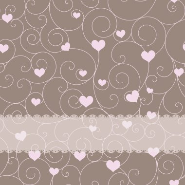 Card design for wedding or valentine clipart