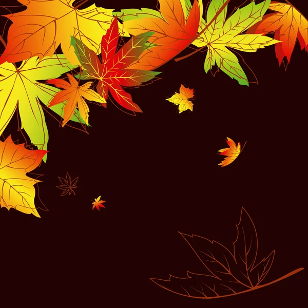 Abstracte herfstbladeren achtergrond — Stockvector
