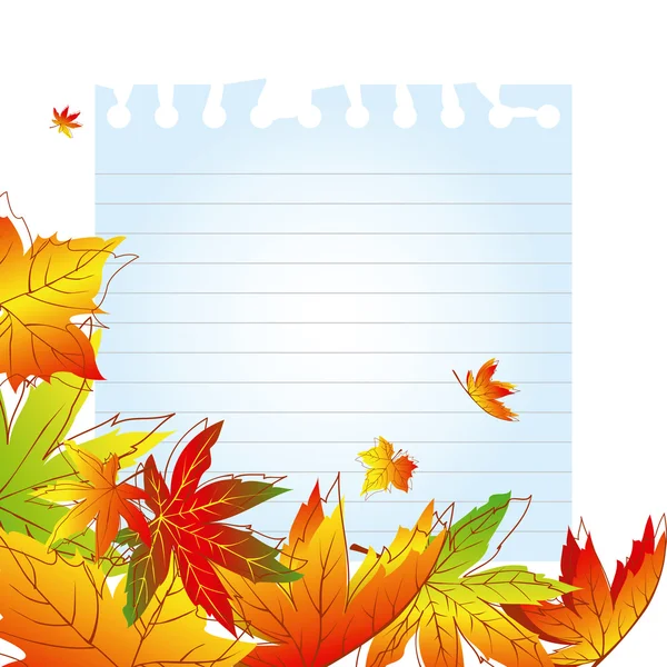 抽象的な秋の葉の背景 — ストックベクタ