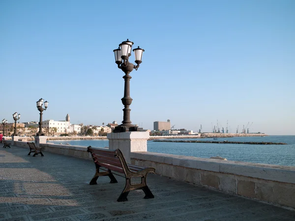Promenade with street lamps — Stock Photo, Image